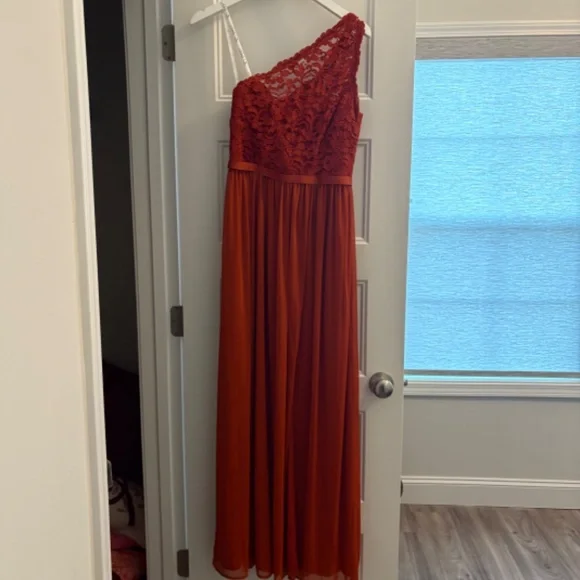 David's Bridal Sienna Lace Bodice Long Gown Size 2 - Picture 3 of 3